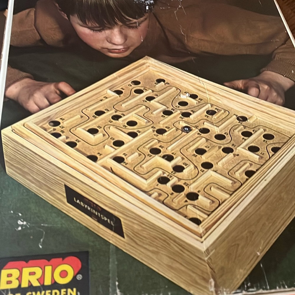 😄Vintage wooden labyrinth game BRIO